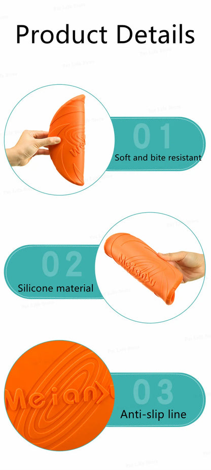 15/18/22cm Fashion Dog Toy Flying Discs Pet Dogs Silicone Game Trainning Interactive Puppy Toys Puppy Pet Supplies
