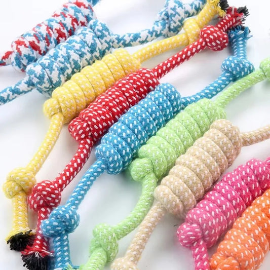 Dog Rope Chew Toy Dog Cotton Rope Toy Puppy Outdoor Training Fun Playing Cat Dogs Toys Durable Braided Rope Toy Pets Accessories
