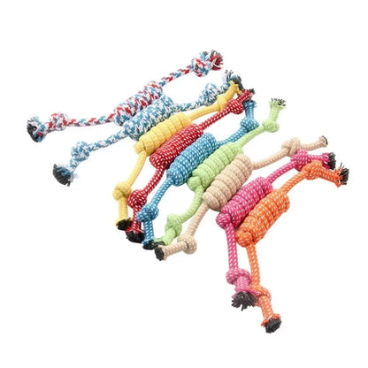 Dog Rope Chew Toy Dog Cotton Rope Toy Puppy Outdoor Training Fun Playing Cat Dogs Toys Durable Braided Rope Toy Pets Accessories