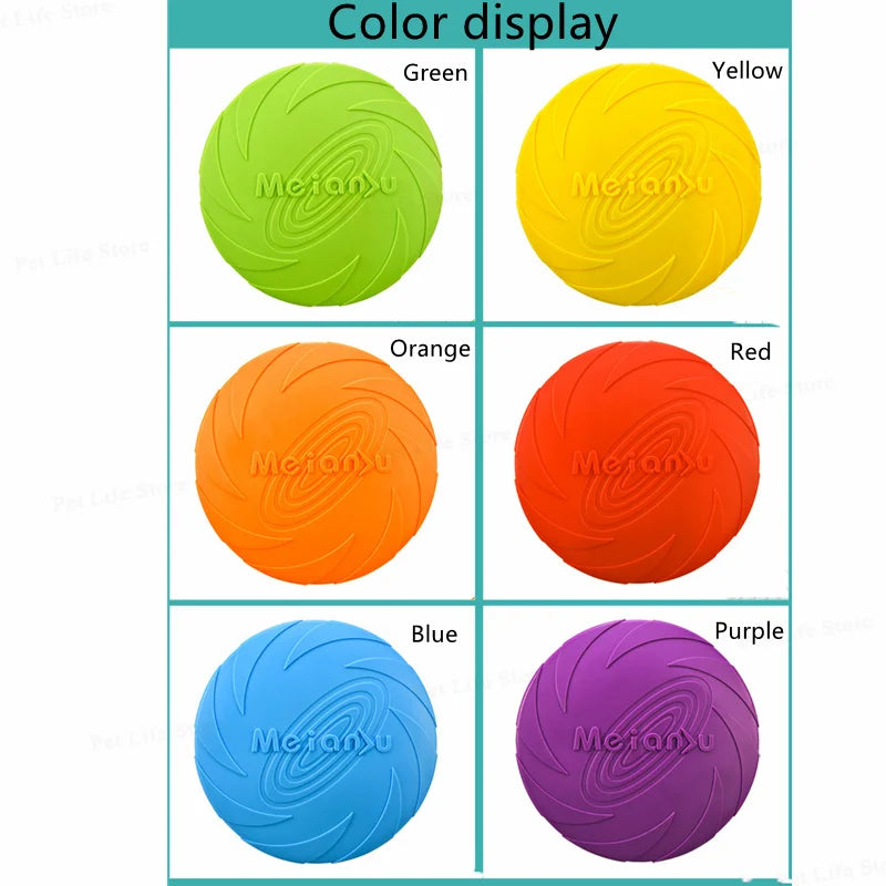 15/18/22cm Fashion Dog Toy Flying Discs Pet Dogs Silicone Game Trainning Interactive Puppy Toys Puppy Pet Supplies