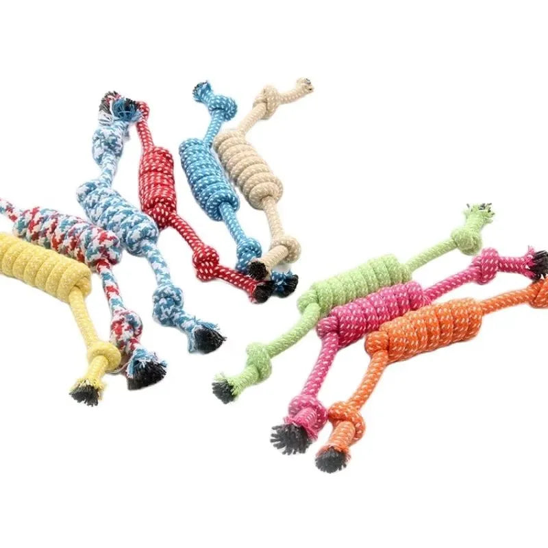 Dog Rope Chew Toy Dog Cotton Rope Toy Puppy Outdoor Training Fun Playing Cat Dogs Toys Durable Braided Rope Toy Pets Accessories