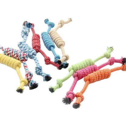 Dog Rope Chew Toy Dog Cotton Rope Toy Puppy Outdoor Training Fun Playing Cat Dogs Toys Durable Braided Rope Toy Pets Accessories