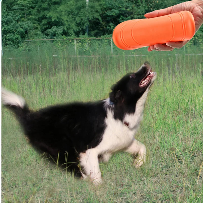 15/18/22cm Fashion Dog Toy Flying Discs Pet Dogs Silicone Game Trainning Interactive Puppy Toys Puppy Pet Supplies